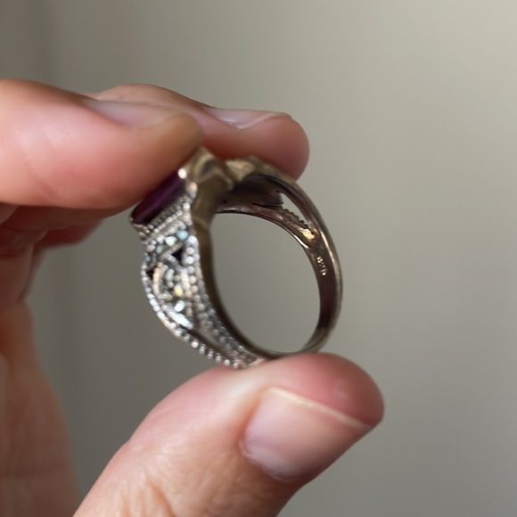 NFS 💖e t s y💖sterling amethyst ring - Picture 7 of 7